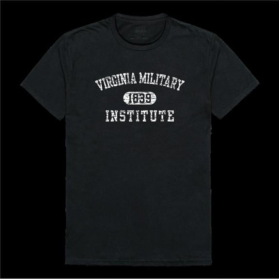 Virginia Military Institute Keydets Distressed Arch College T-Shirt, Black - Small