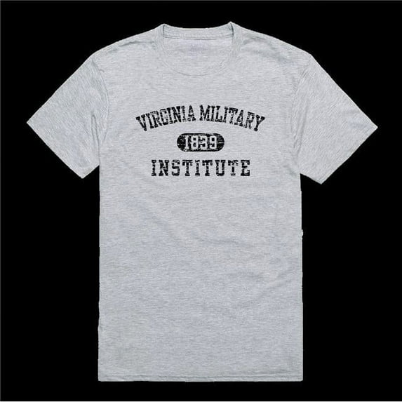 Virginia Military Institute Keydets Distressed Arch College T-Shirt, Heather Grey - Large