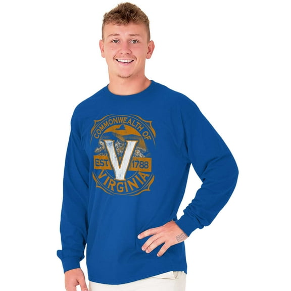 Virginia Mountain Range Cool VA Pride Long Sleeve TShirt Men Women Brisco Brands S