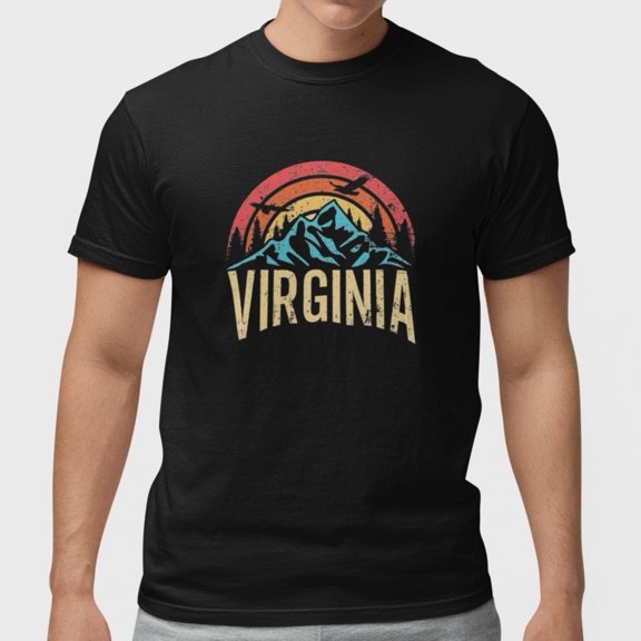 Virginia Mountain T Shirt Vintage State Pride Outdoor Adventure Graphic Tee
