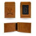 thumbnail image 1 of Virginia NCAA Cavaliers Brown Money Clip Front Pocket Slim Wallet, 1 of 5