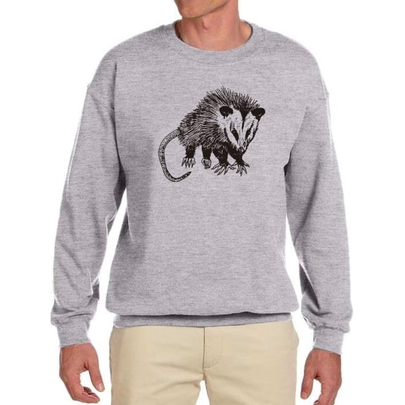 Virginia Opossum Sketch Sweatshirt Men -Image by Shutterstock, Male 4X-Large
