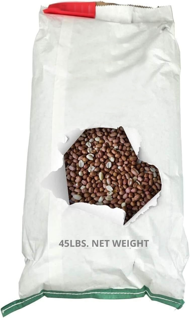 Virginia Peanuts Bulk 45LB Bag Shelled Animal Peanuts for Squirrels