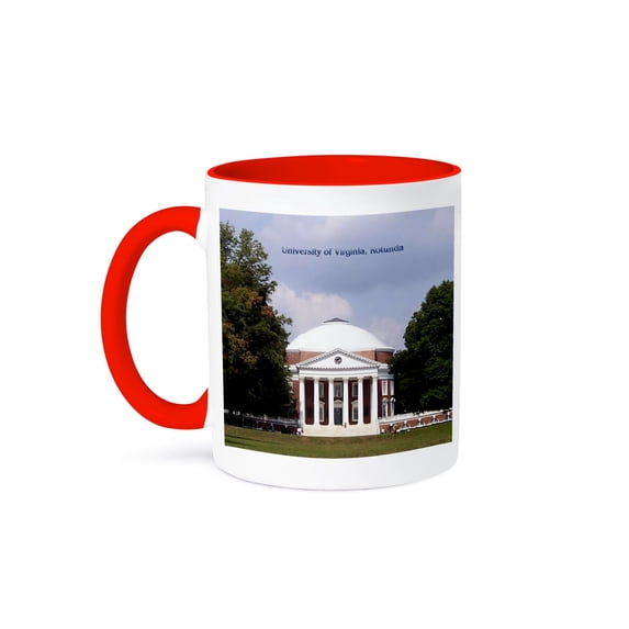 3dRose, Virginia, Rotunda, 15oz Two-Tone Red Mug