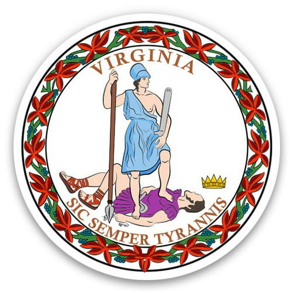 Virginia Seal - 3" Vinyl Sticker - For Car Laptop Water Bottle Phone - Waterproof Decal