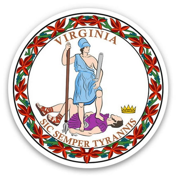 Virginia Seal - 3" Vinyl Sticker - For Car Laptop Water Bottle Phone - Waterproof Decal
