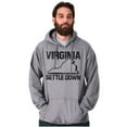 thumbnail image 1 of Virginia Settle State Map Shape Funny Unisex Plus Fleece Graphic Hoodie Brisco Brands 2X, 1 of 5