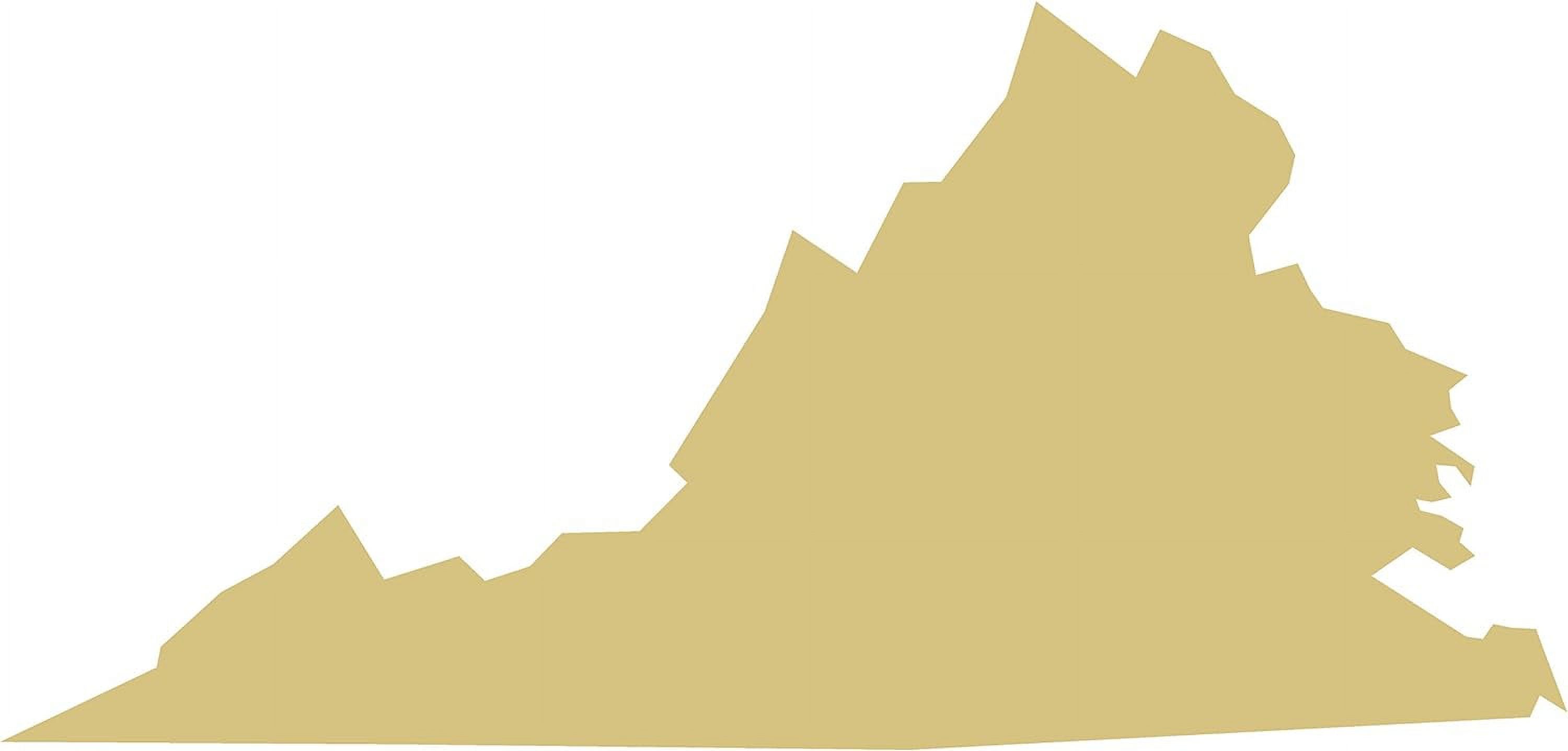 Virginia State Cutout Unfinished Wood Home Decor Everyday Door Hanger