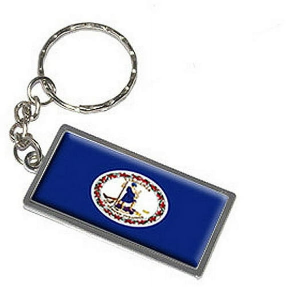 Virginia State Flag Keychain Key Chain Ring