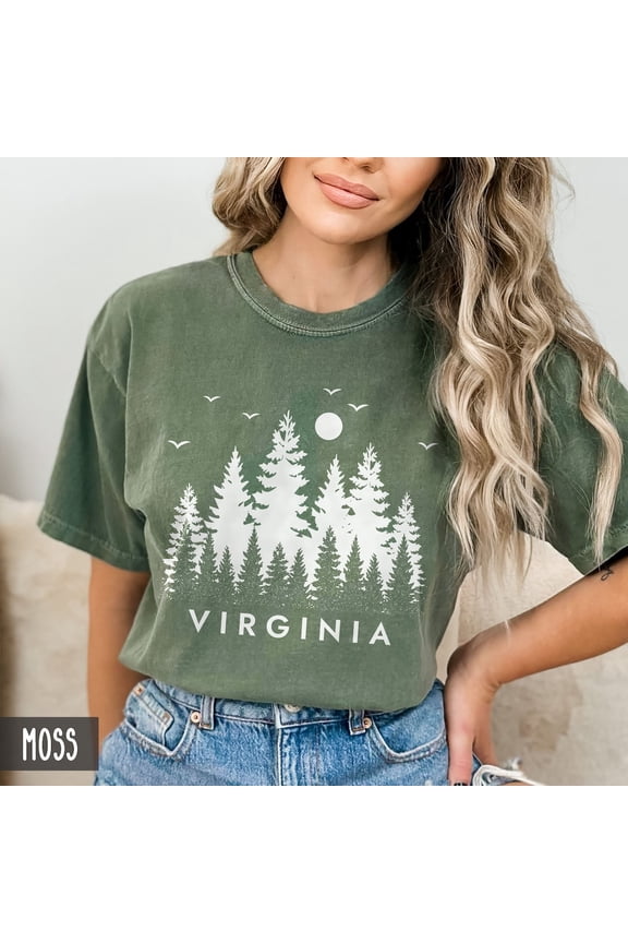 Virginia State Gift Him Her Pine Nature Outdoors Va Trip T-Shirt