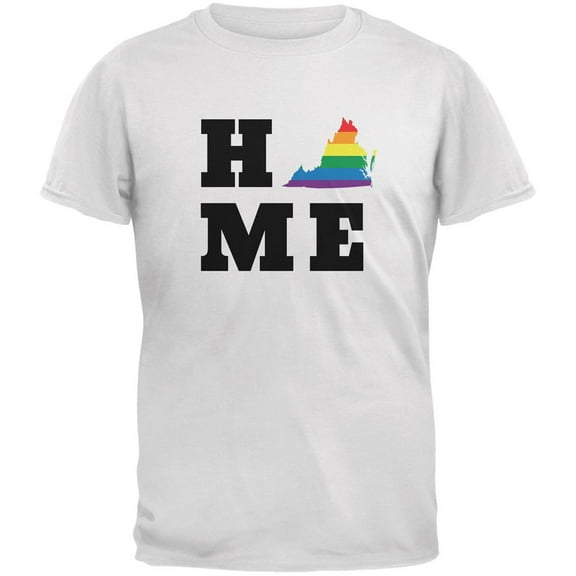 Virginia State Home LGBT White Adult T-Shirt - Small
