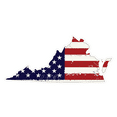 thumbnail image 1 of Virginia State (J46) USA Flag Distressed Vinyl Decal Sticker Car/Truck Laptop/Netbook Window, 1 of 1