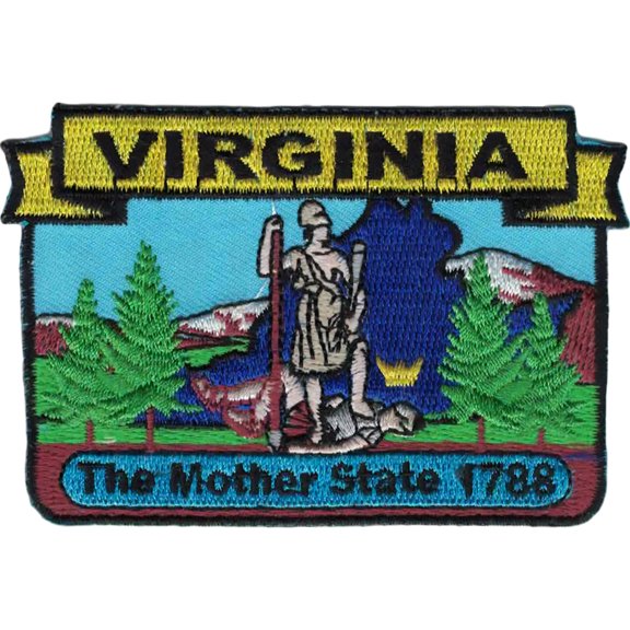 Virginia State Map Patch 3"