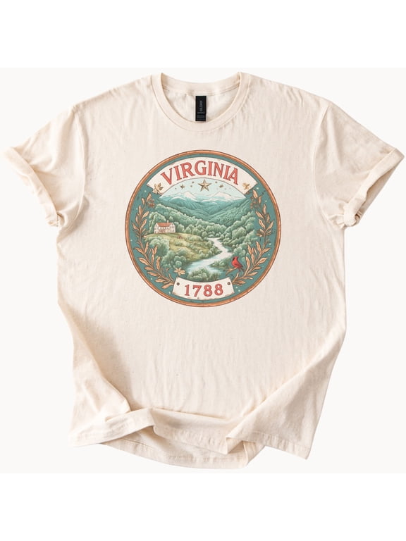 Virginia State Mountains River Nature T-Shirt