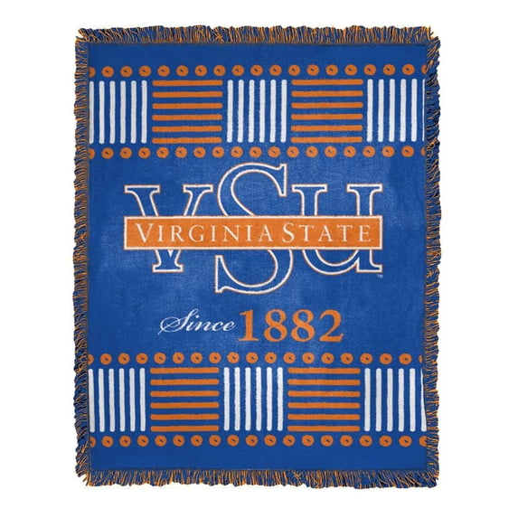 Virginia State Trojans Homage Jacquard Throw Blanket