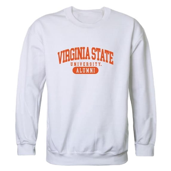 Virginia State University Trojans Alumni Fleece Sweatshirt, White - Medium