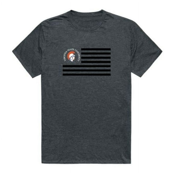 Virginia State University Trojans Flag T-Shirt, Heather Charcoal - Large