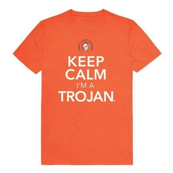 Virginia State University Trojans Keep Calm T-Shirt, Orange - 2XL