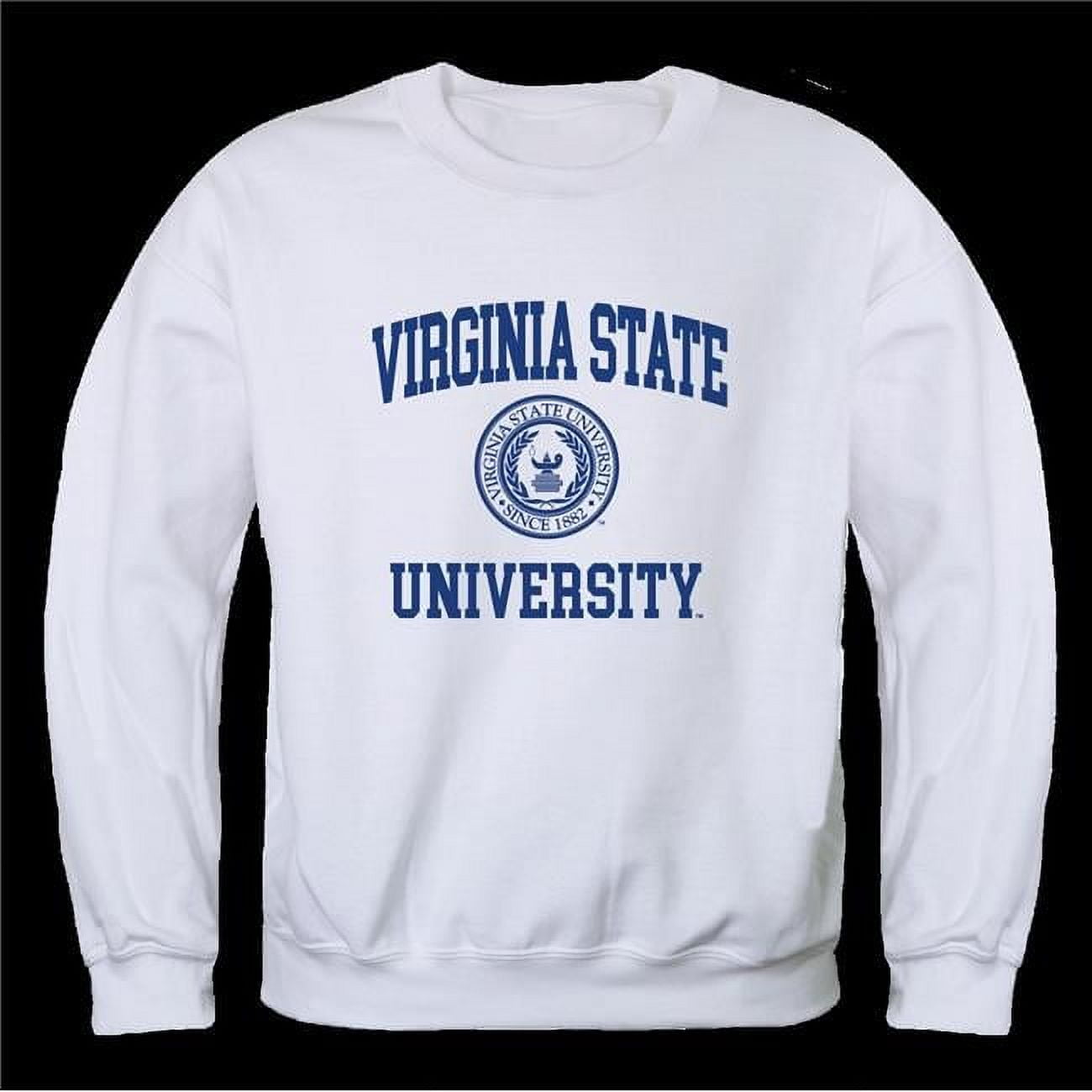 Virginia State University Trojans Seal Crewneck Sweatshirt, White