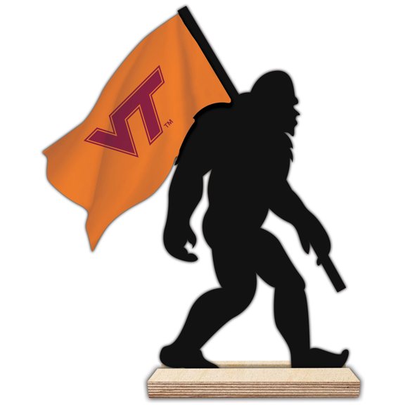 Virginia Tech Hokies 18'' Team Logo Bigfoot Silhouette Desktop Art