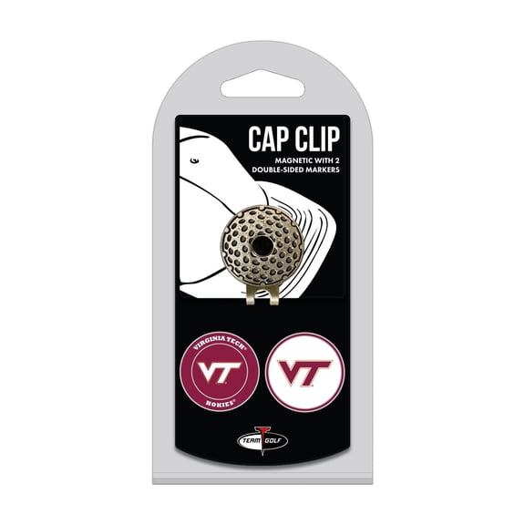 Team Golf NCAA VIRGINIA TECH Cap Clip With 2 Golf Ball Markers