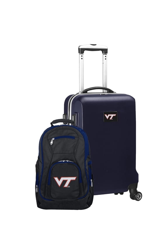 Virginia Tech Hokies Deluxe 2-Piece Backpack and Carry-On Set - Navy