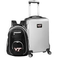 thumbnail image 1 of Virginia Tech Hokies Deluxe 2-Piece Backpack and Carry-On Set - Silver, 1 of 1