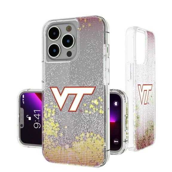 Virginia Tech Hokies Linen Logo iPhone Glitter Case