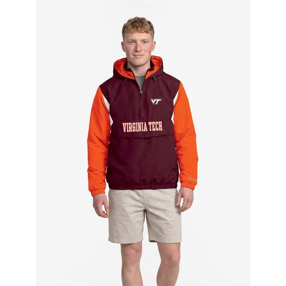 Virginia Tech Hokies Reebok Mens Colorblocked Half-Zip Pullover Hoody