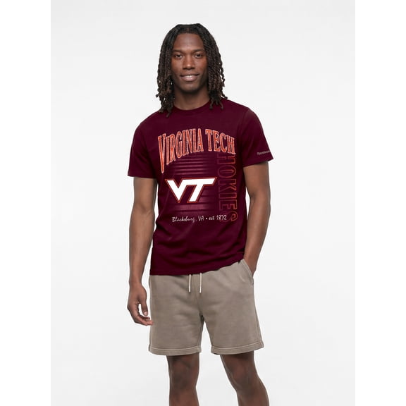 Virginia Tech Hokies Reebok Mens Crew Neck Short Sleeve T-Shirt