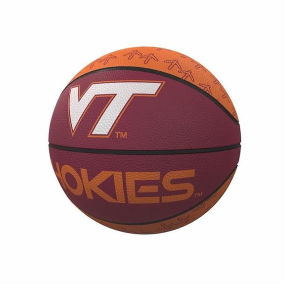Virginia Tech Hokies Repeating Logo Mini-Size Rubber Basketball