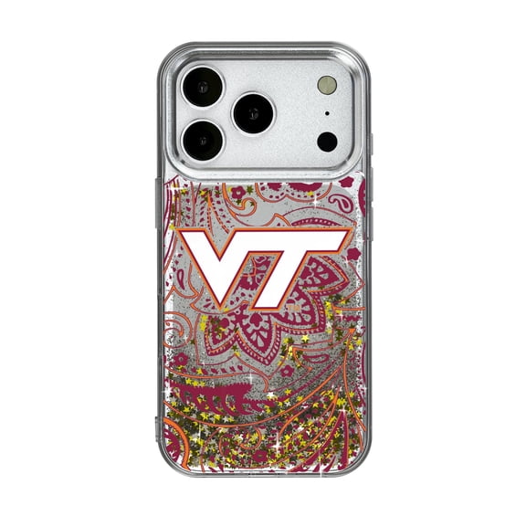 Virginia Tech Hokies iPhone Glitter Paisley Design Case