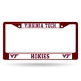 thumbnail image 1 of Virginia-Tech-Hokie's Chrome Metal (Maroon Painted) License Plate Frame, 1 of 5