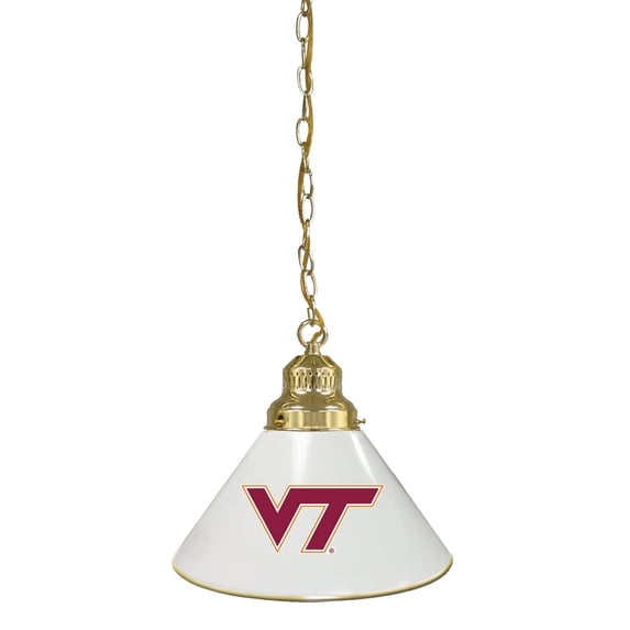 Virginia Tech Hokies Gold Chain Single Shade Billiard Light