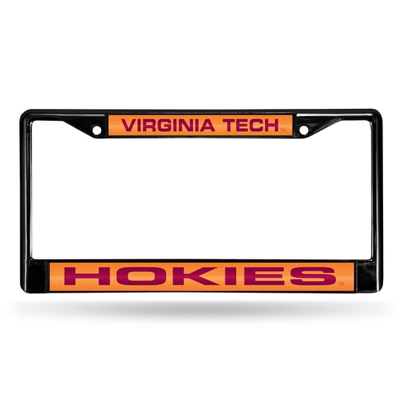 Virginia-Tech-Hokie's Black Metal Laser Cut License Plate Frame
