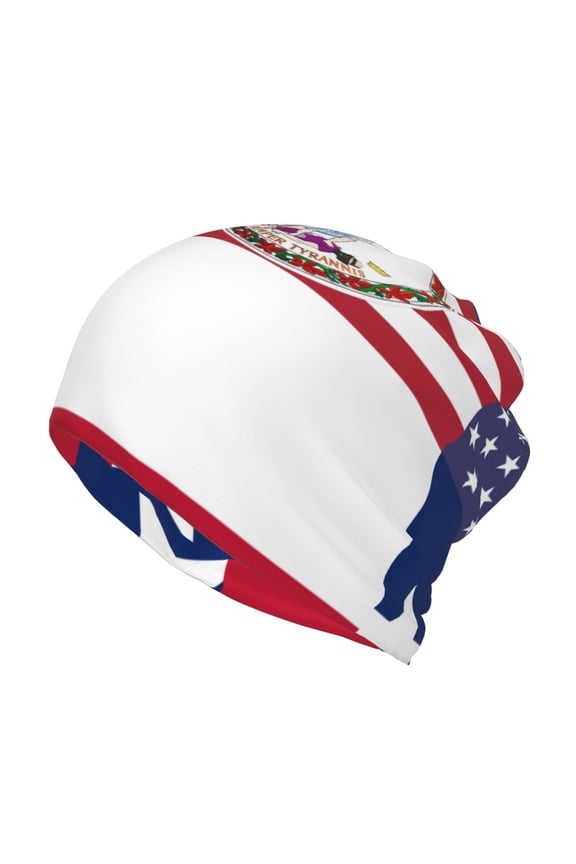 Virginia Texas Flag Beanie Skull Cap Lightweight Hip Hop Dwarf Hat Beanie Hat For Women Men