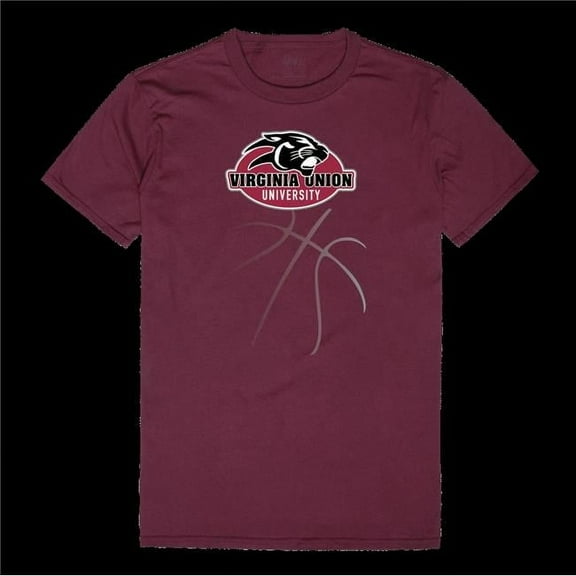 Virginia Union University Panthers College Basketball T-Shirt, Maroon - Extra Large