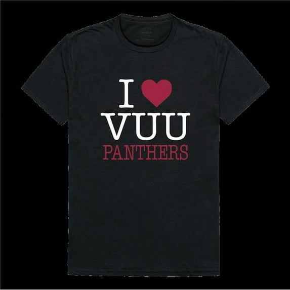 Virginia Union University Panthers I Love T-Shirt, Black - Extra Large