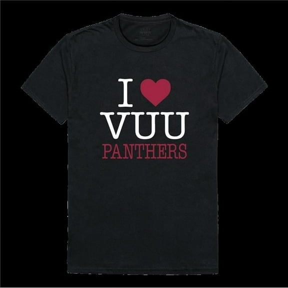 Virginia Union University Panthers I Love T-Shirt, Black - Small