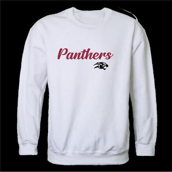 Virginia Union University Panthers Script Crewneck Sweatshirt, White - Medium