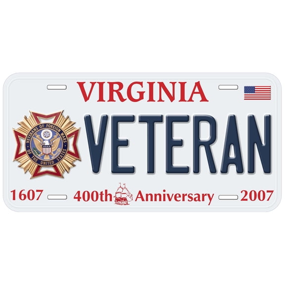Virginia Veteran Novelty Car Auto License Plate