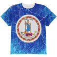 thumbnail image 1 of Virginia Vintage Distressed State Flag All Over Youth T Shirt Multi YLG, 1 of 2