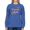 thumbnail image 1 of Virginia Waves Hippie Flowers Sweatshirt Women -Image by Shutterstock, Female 5X-Large, 1 of 4