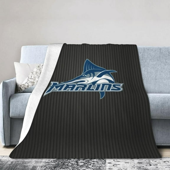 Virginia Wesleyan University Logo Fleece Blanket, Very Soft Microfiber Flannel Blanket for Couch Warm and Cozy for All Seasons