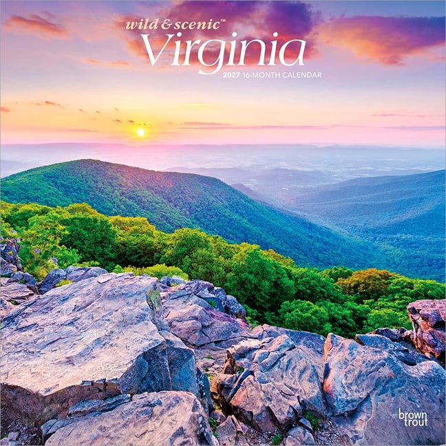 Virginia Wild & Scenic 2027 12 X 24 Inch (Hanging) Monthly Square Wall Calendar Plastic-Free, (Paperback)