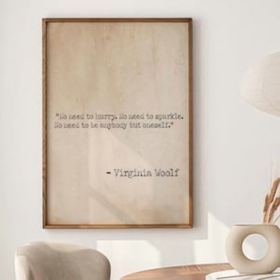 Virginia Woolf Inspirational Quote Poster, Poster Home Decor, Poster Only