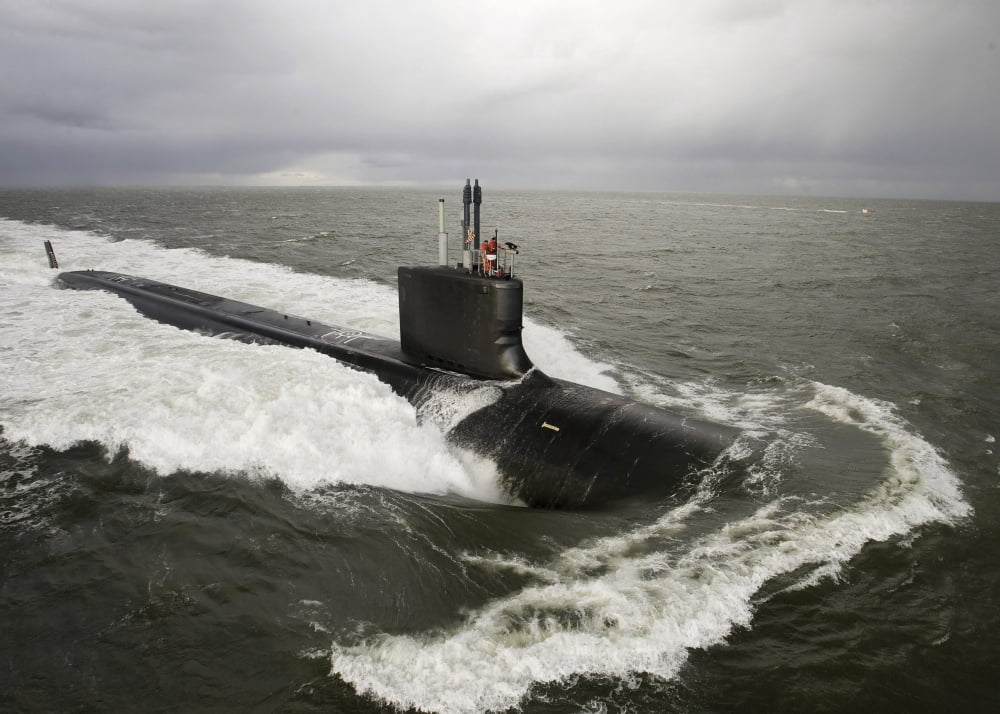 Virginia-class attack submarine Pre-Commissioning Unit New Mexico Canvas Art - Stocktrek Images (34 x 24)
