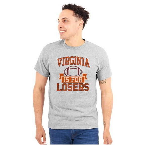 Virginia for Losers Funny Rivalry Plus Size Crewneck Graphic Tee Shirt Brisco Brands 2X