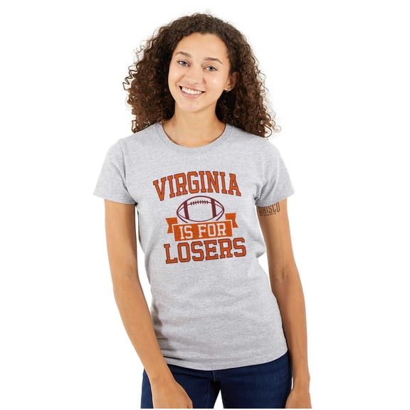Virginia for Losers Funny Rivalry Womens Fitted Plus Size Graphic Tee Brisco Brands 2X