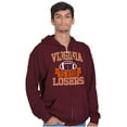 thumbnail image 1 of Virginia for Losers Funny Rivalry Zip Up Hoodie Men's Women's Brisco Brands 2X, 1 of 6